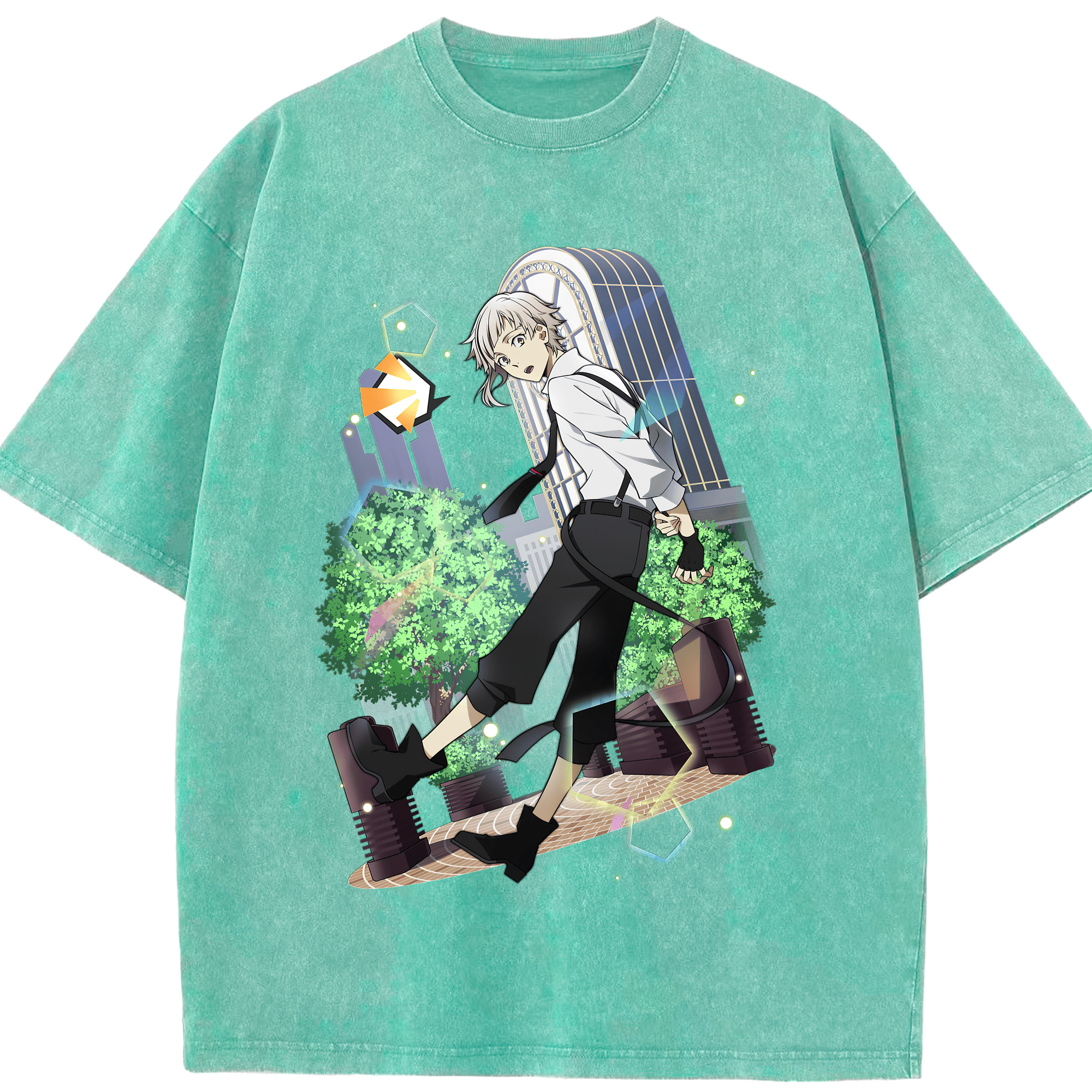 （画像用） 文豪ストレイドッグス Bungo Stray Dogs 綿100% ヴィンテージ風 半袖Tシャツ（フロントプリント）